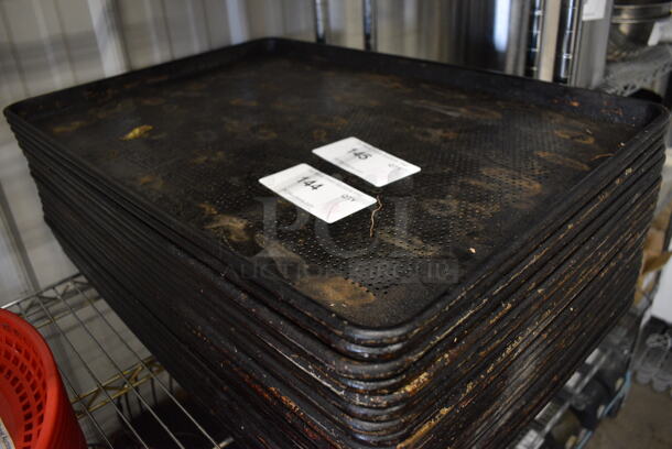 10 Metal Full Size Perforated Baking Pans. 18x26x1. 10 Times Your Bid! - Image 3 of 3