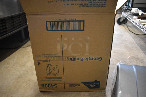 IN ORIGINAL BOX! Georgia Pacific Gray Poly Wall Mount Paper Towel Dispenser. 13x9x15 - Image 5 of 5