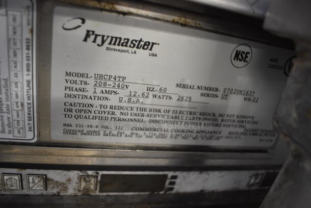 Frymaster Model UHCP4TP Metal Commercial Holding Cabinet. 208-240 Volts, 1 Phase. 22x25.5x25.5 - Image 5 of 7