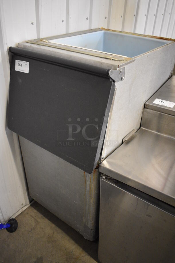 NICE! Stainless Steel Commercial Ice Machine Bin w/ Poly Flap Lid. 23x35x46 - Image 2 of 4