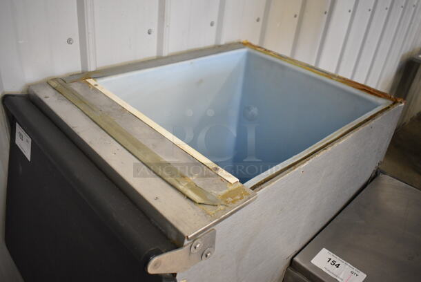 NICE! Stainless Steel Commercial Ice Machine Bin w/ Poly Flap Lid. 23x35x46 - Image 3 of 4