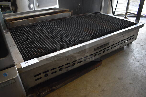 FANTASTIC! Baker's Pride Stainless Steel Commercial Countertop Gas Powered Charbroiler Grill. 58.5x30x13 - Image 3 of 6