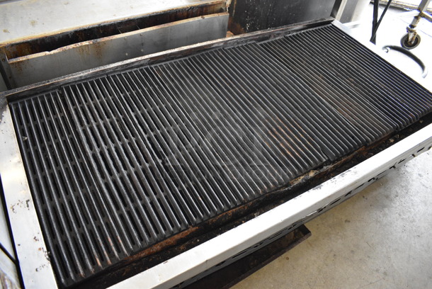 FANTASTIC! Baker's Pride Stainless Steel Commercial Countertop Gas Powered Charbroiler Grill. 58.5x30x13 - Image 5 of 6