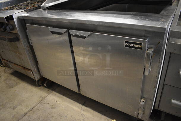 GREAT! 2012 Cooltech Model CMPH-48BMB Stainless Steel Commercial Sandwich Salad Prep Table Bain Marie on Commercial Casters. 115 Volts, 1 Phase. 48x32x46. Tested and Powers On But Does Not Get Cold - Image 3 of 7