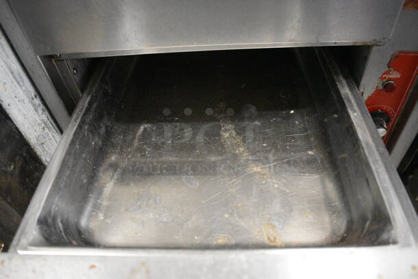 NICE! Stainless Steel Commercial 2 Drawer Food Warmer w/ Dumping Station on Commercial Casters. 20.5x31x54. Tested and Working! - Image 6 of 7