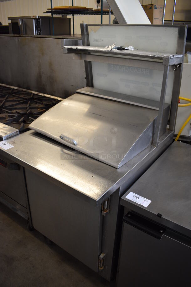 NICE! Stainless Steel Commercial Sandwich Salad Prep Table Bain Marie Mega Top on Commercial Casters. 27.5x34x60. Tested and Powers On But Does Not Get Cold - Image 2 of 6