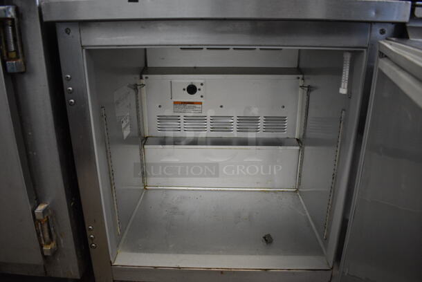 NICE! Beverage Air Stainless Steel Commercial Single Door Undercounter Cooler on Commercial Casters. 115 Volts, 1 Phase. 27x30x32.5. Tested and Powers On But Does Not Get Cold - Image 3 of 4