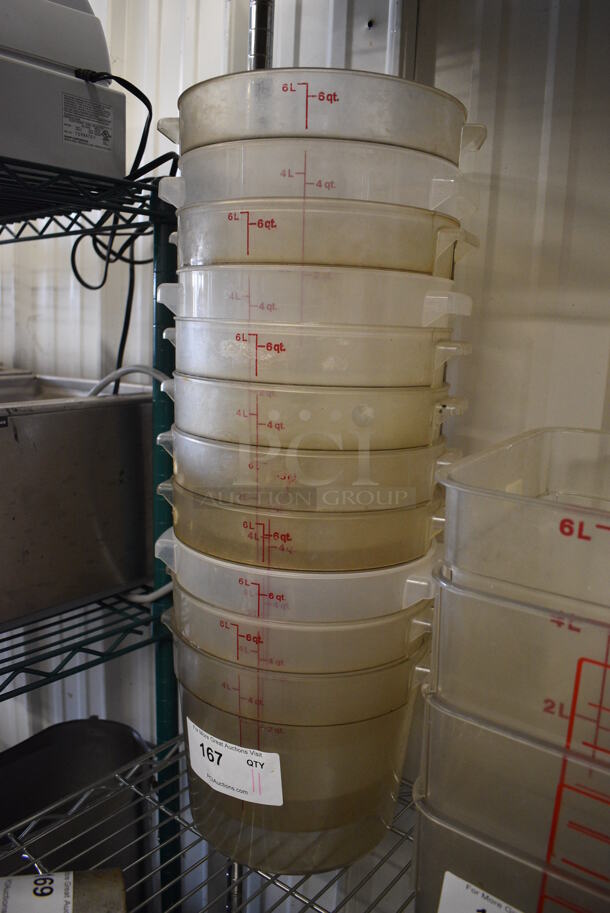11 Poly 6 Quart Containers. 10x9x8. 11 Times Your Bid! - Image 2 of 3