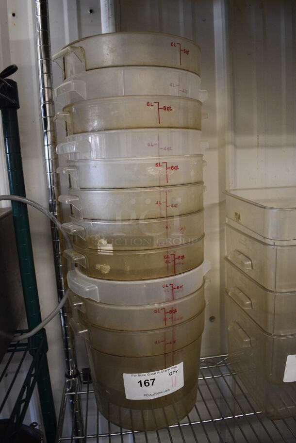 11 Poly 6 Quart Containers. 10x9x8. 11 Times Your Bid! - Image 3 of 3