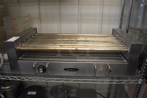 Star Stainless Steel Commercial Countertop Hot Dog Roller. 34.5x18x10.5. Tested and Powers On But Parts Do Not Move