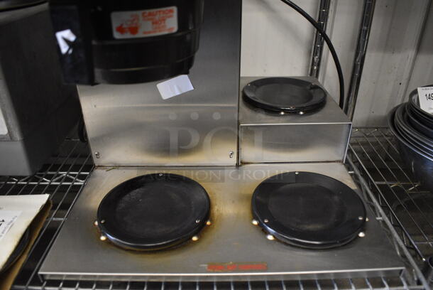 NICE! Vaculator Stainless Steel Commercial Countertop 3 Burner Coffee Machine w/ Poly Brew Basket and Hot Water Dispenser. 16.5x21x17 - Image 2 of 4