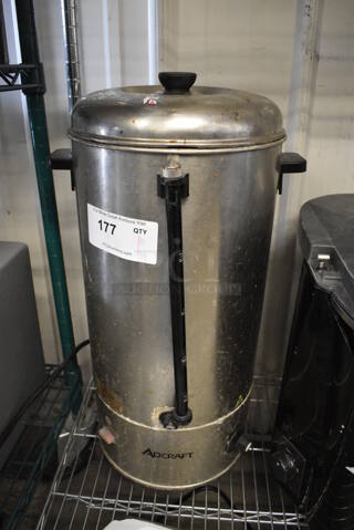 Adcraft Metal Countertop Percolating Urn. 13x12x25