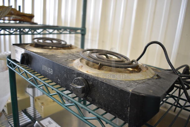 Imusa Metal Countertop Electric Powered 2 Burner Range. 21x8x2 - Image 2 of 3