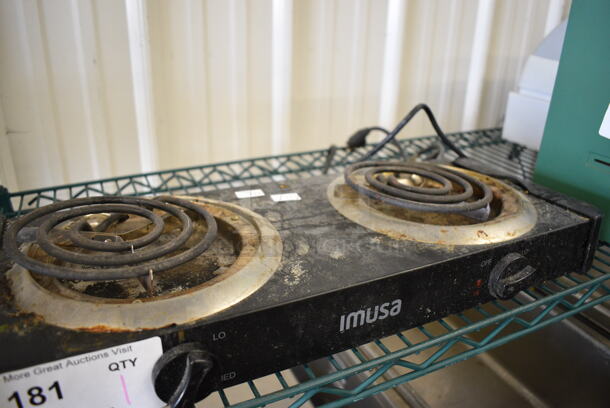 Imusa Metal Countertop Electric Powered 2 Burner Range. 21x8x2 - Image 3 of 3