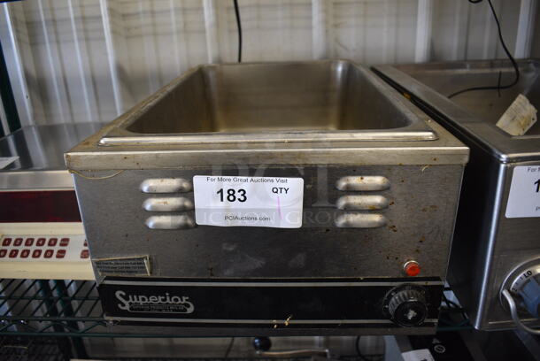 NICE! Superior Stainless Steel Commercial Countertop Food Warmer. 14.5x23x9. Tested and Working!