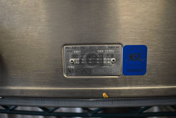 NICE! Wells Model SMPT Stainless Steel Commercial Countertop Food Warmer. 208-240 Volts. 15x24x9 - Image 3 of 4