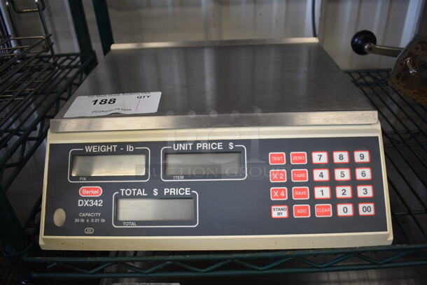 Berkel Model DX342 Metal Countertop Food Portioning Scale. 14x14.5x5. Cannot Test Due To Missing Power Cord