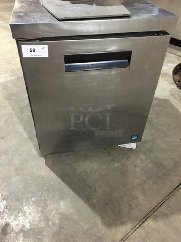 Hoshizaki Commercial Single Door Lowboy/Worktop Cooler! All Stainless Steel! Model CRMR27LPC Serial G50788G! 115V 1Phase!