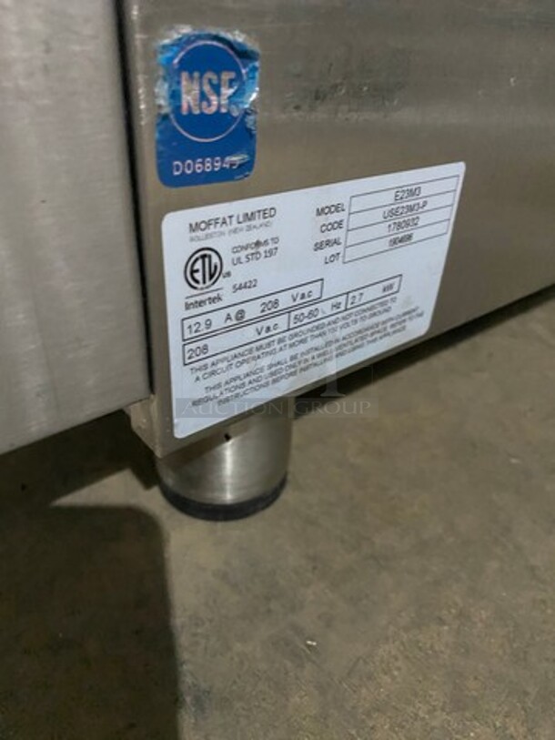 Moffat Turbofan Countertop Convection Oven! All Stainless Steel! With View Through Door! Model E23M3 Serial 1780932! 208V! On Legs! - Image 7 of 9