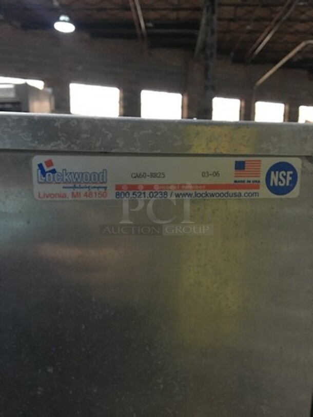 Lockwood Commercial Enclosed Pan Rack! Model CA60RR25! On Legs! - Image 7 of 8