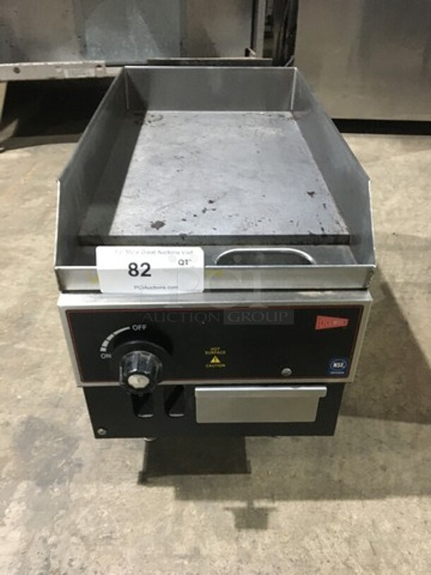 Cecilware Commercial Countertop Natural Gas Powered Flat Griddle! With Back & Side Splashes! Model BG12! On Legs!