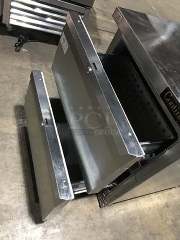 Continental Commercial Refrigerated Lowboy Cooler! With 2 Drawers Underneath! All Stainless Steel! Model SW27 Serial 15079268! 115V 1 Phase! - Image 5 of 8