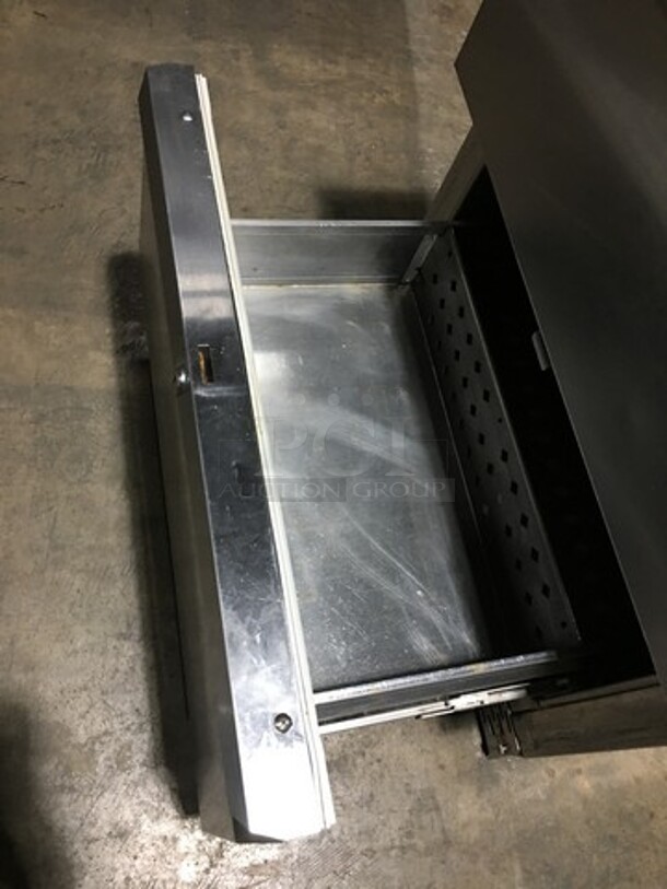 Continental Commercial Refrigerated Lowboy Cooler! With 2 Drawers Underneath! All Stainless Steel! Model SW27 Serial 15079268! 115V 1 Phase! - Image 6 of 8
