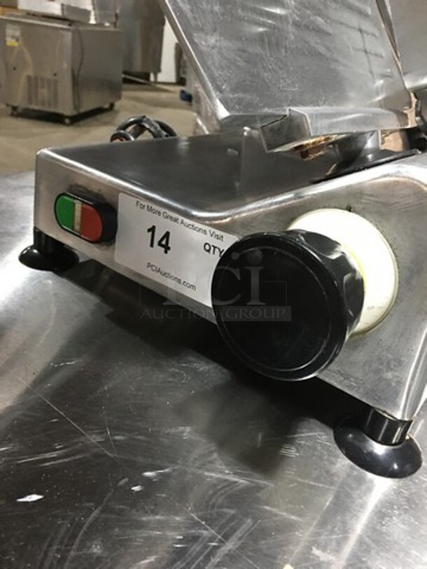 NICE! Fleetwood By Skymsen Commercial Countertop Deli Meat Slicer! All Stainless Steel! On Legs! - Image 6 of 9