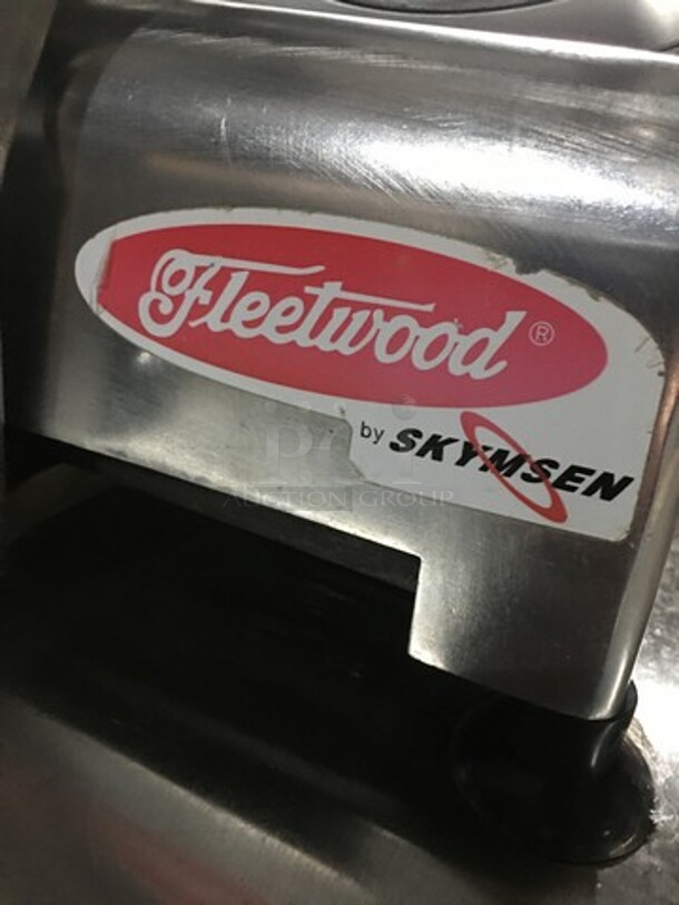 NICE! Fleetwood By Skymsen Commercial Countertop Deli Meat Slicer! All Stainless Steel! On Legs! - Image 8 of 9