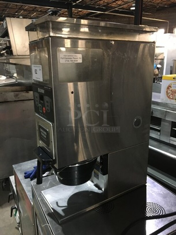 Bunn Commercial Countertop Coffee Bean Grinder! All Stainless Steel! Model G92TDBC Serial G900088181! 120V 1Phase! - Image 2 of 9
