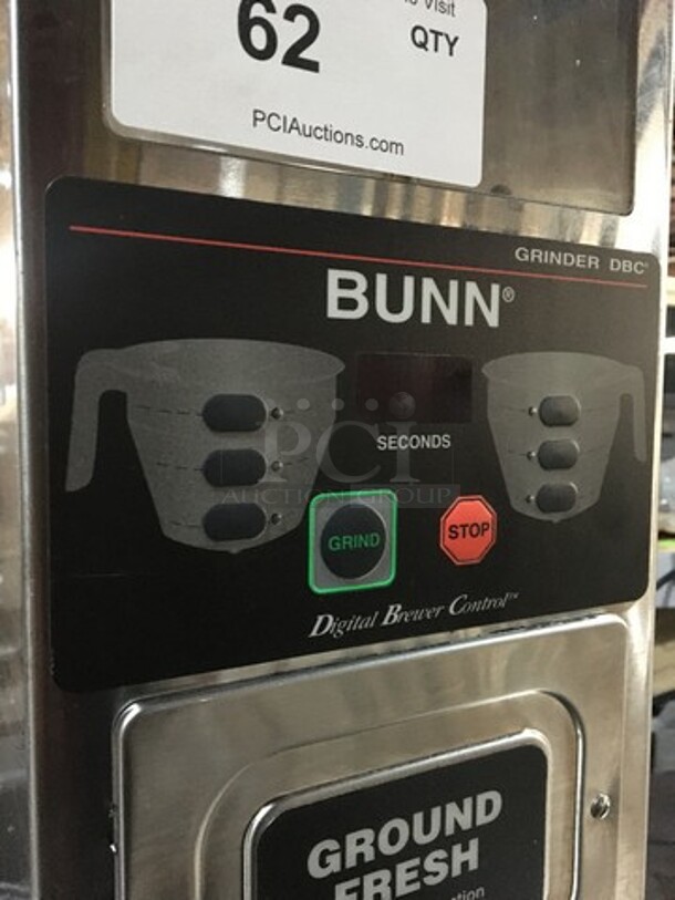 Bunn Commercial Countertop Coffee Bean Grinder! All Stainless Steel! Model G92TDBC Serial G900088181! 120V 1Phase! - Image 7 of 9