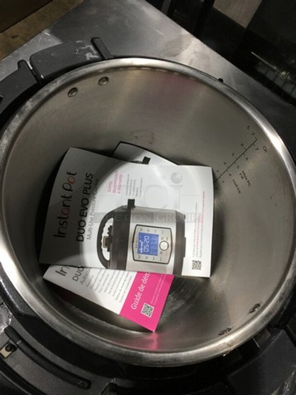 Instant Pot Countertop Electric Pressure Cooker! All Stainless Steel! Model DUOEVOPLUS80! 120V!
 - Image 6 of 8