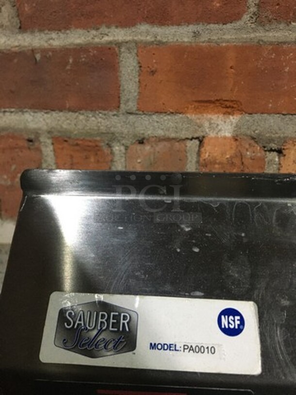 NICE! Sauber Select Commercial 3 Compartment Sink! With Left & Right Side Drainboards! All Stainless Steel! Model PA0010! On Legs! - Image 9 of 10