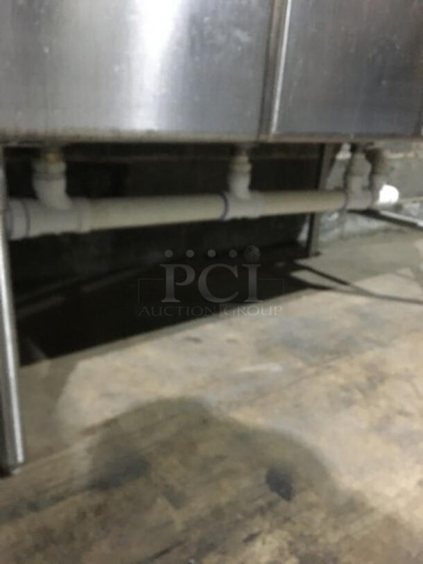 NICE! Sauber Select Commercial 3 Compartment Sink! With Left & Right Side Drainboards! All Stainless Steel! Model PA0010! On Legs! - Image 10 of 10