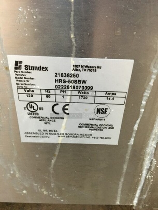 APW Wyott Commercial Countertop Hot Dog Roller Grill! All Stainless Steel! HRS50SBW Serial 0222818070099! 120V 1Phase! - Image 7 of 10