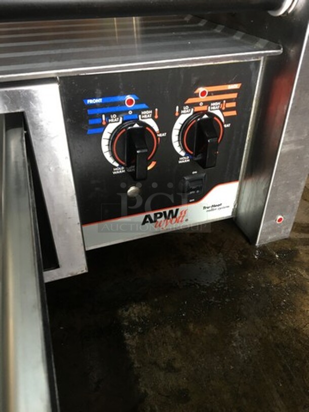 APW Wyott Commercial Countertop Hot Dog Roller Grill! All Stainless Steel! HRS50SBW Serial 0222818070099! 120V 1Phase! - Image 9 of 10