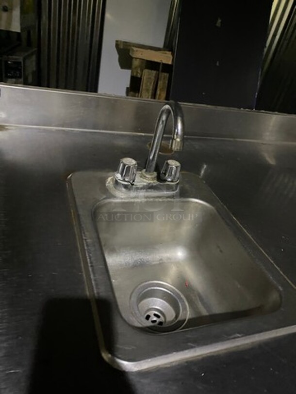 Duke Hand Wash Station! With Prep Area! With 2 Door Underneath Storage Cabinets! With Backsplash! - Image 5 of 10