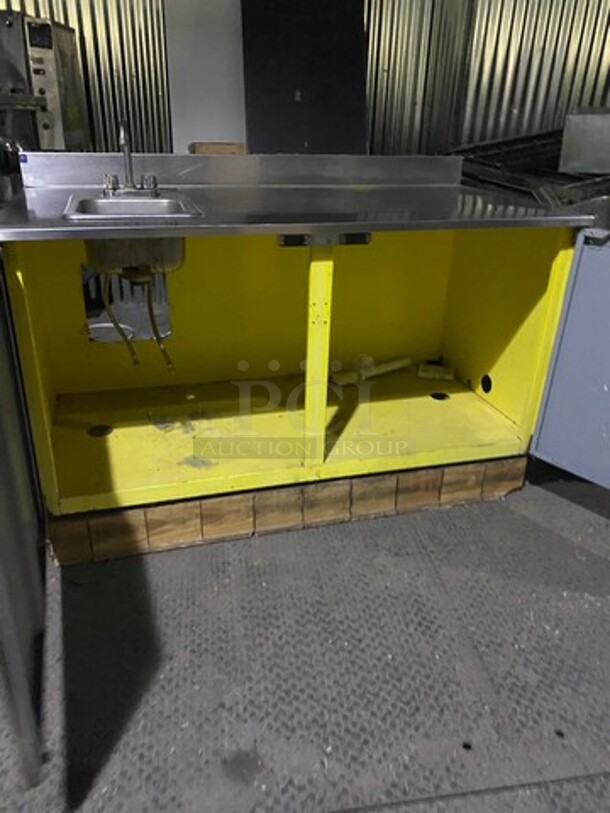 Duke Hand Wash Station! With Prep Area! With 2 Door Underneath Storage Cabinets! With Backsplash! - Image 6 of 10