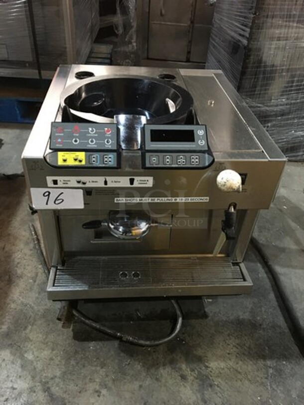 Thermoplan Commercial Countertop Automatic Expresso Machine! Mastrena Series! With Steam Wand! All Stainless Steel Body! With Digital Touch Controls! - Image 1 of 12