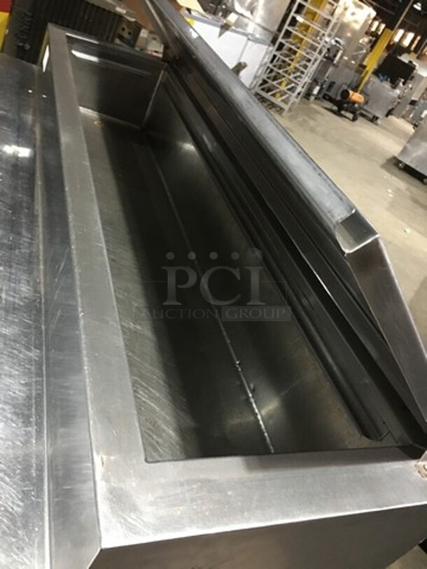Marsal Commercial Refrigerated Pizza Prep Table! With Single Door Storage Space! With 2 Drawers Underneath! All Stainless Steel! Model BM64 Serial 1319! 115V! On Commercial Casters! - Image 9 of 11