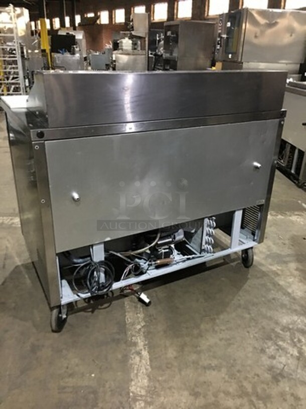 True Commercial Refrigerated Sandwich Prep Table! With 2 Door Underneath Storage Space! All Stainless Steel! Model TSSU4812 Serial 13941123! 115V 1Phase! On Commercial Casters! - Image 3 of 11