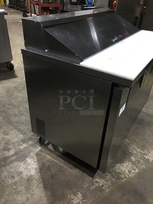 True Commercial Refrigerated Sandwich Prep Table! With 2 Door Underneath Storage Space! All Stainless Steel! Model TSSU4812 Serial 13941123! 115V 1Phase! On Commercial Casters! - Image 4 of 11