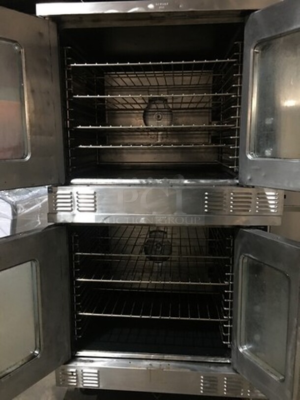 Garland Commercial Natural Gas Powered Double Deck Convection Oven! With View Through Doors! Master 200 Series! All Stainless Steel! On Casters! 2 X Your Bid! Makes One Unit! - Image 5 of 10