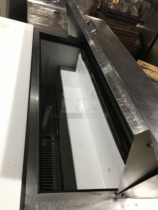 True Commercial Refrigerated Sandwich Prep Table! With 2 Door Underneath Storage Space! All Stainless Steel! Model TSSU4812 Serial 13941123! 115V 1Phase! On Commercial Casters! - Image 9 of 11