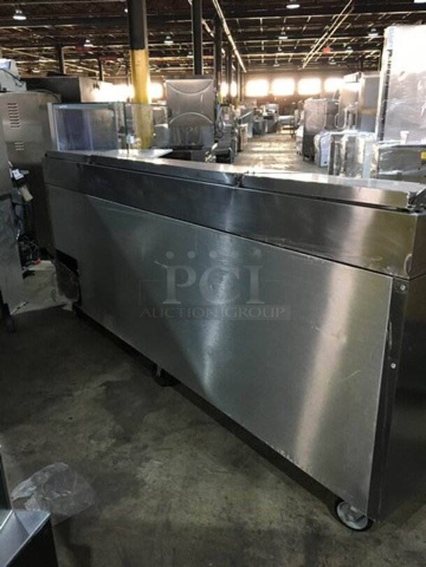 SWEET! True Stainless Steel Refrigerated Pizza Prep Table! With 6 Drawers Underneath! With  Cutting Board! On Commercial Casters! - Image 4 of 10