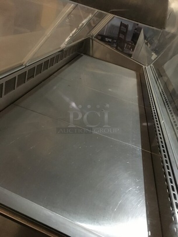 Federal Industries Commercial Refrigerated Deli Display Case! With 2 Sliding Rear Doors! With Commercial Cutting Board! All Stainless Steel Body! Model SQ8CD Serial 07121947296! 120V 1Phase! - Image 5 of 10