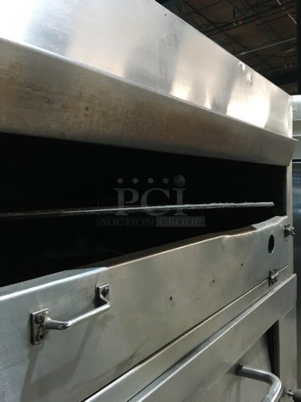 Nice! Attias All Stainless Steel Commercial Natural Gas Powered Double Deck Pizza/ Pita Rotating Baking Oven! On Legs! 2 X Your Bid! Makes One Unit! - Image 7 of 11
