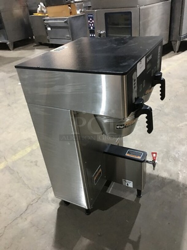 Bunn Commercial Countertop Dual Coffee Brewing Machine! With Hot Water Dispenser! All Stainless Steel Body! Model DUALTFDBC Serial DUAL111944! 120/240V 1Phase! On Legs! - Image 2 of 9