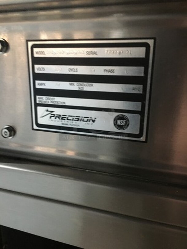 Precision Commercial 4 Well Steam Table! With Underneath Storage Space! With Sneeze Guard! All Stainless Steel Body! Model SST2004UDNYC! 120V 1Phase! On Commercial Casters! - Image 7 of 8