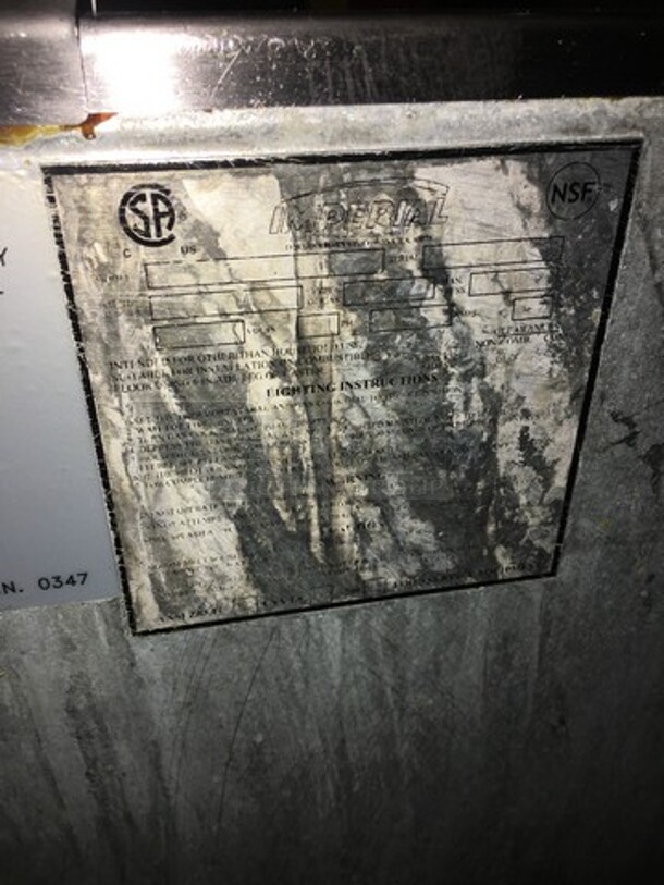 WOW! Imperial Commercial Natural Gas Powered Deep Fat Fryer! With Backsplash! With 2 Metal Frying Baskets! All Stainless Steel! On Legs! - Image 8 of 9